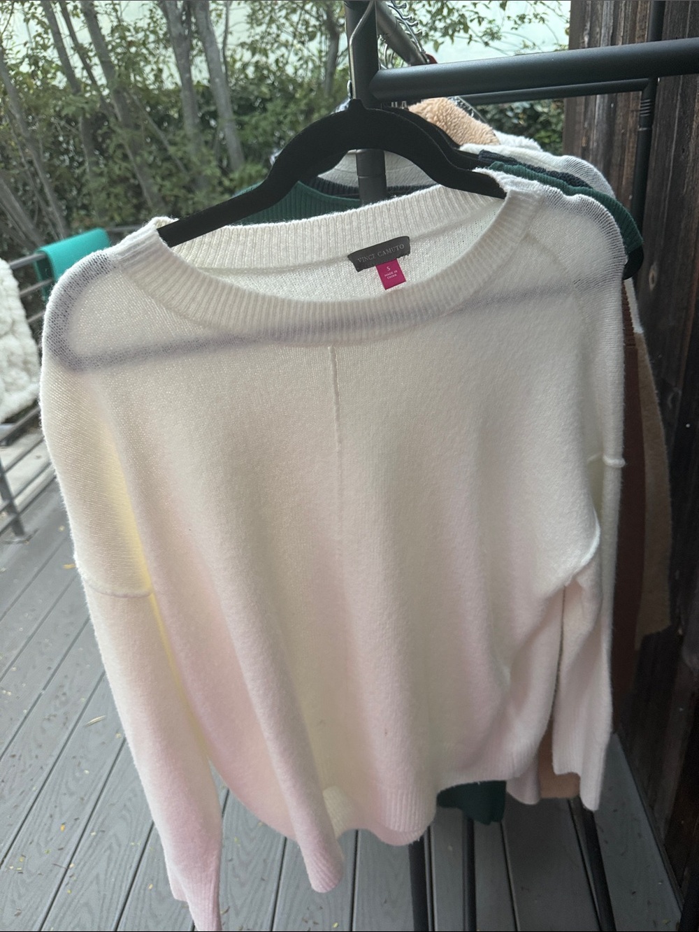 Vince Camuto Soft White Crewneck Sweater